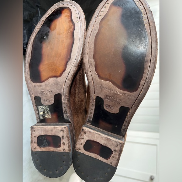 OFFICINE CREATIVE Sz 38.5 Brand New chocolate brown booties suede. - Picture 7 of 10